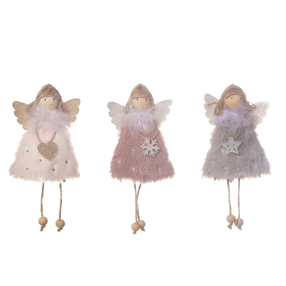 TIOZONEY - 3 colgantes de muñeca de ángel adorno colgante de ángel de Navidad