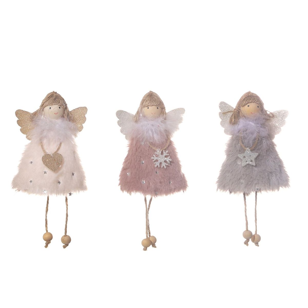 TIOZONEY - 3 colgantes de muñeca de ángel adorno colgante de ángel de Navidad