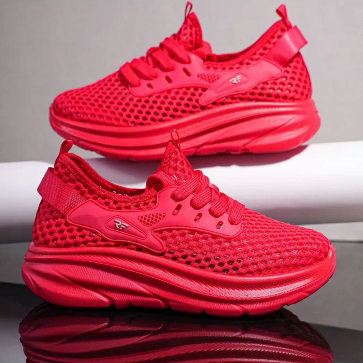 TIOZONEY - Zapatillas deportivas caladas para mujer