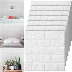 GENERICO - 10 Uds Papel Pintado Autoadhesivo Impermeable Decorativo 3D Para Sala Dormitorio Cocina