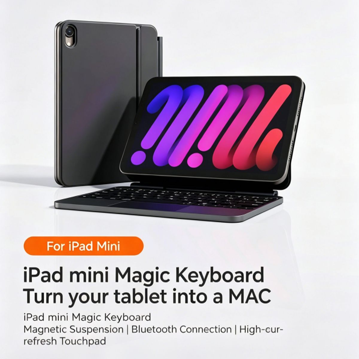 CORRERREY - Aplicación del iPad mini 7 / 6 protección de teclado de control inteligente absorción magnética