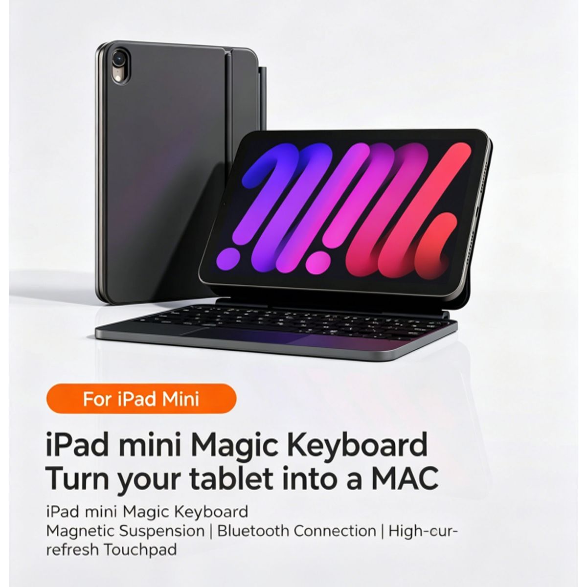 CORRERREY - Aplicación del iPad mini 7 / 6 protección de teclado de control inteligente absorción magnética