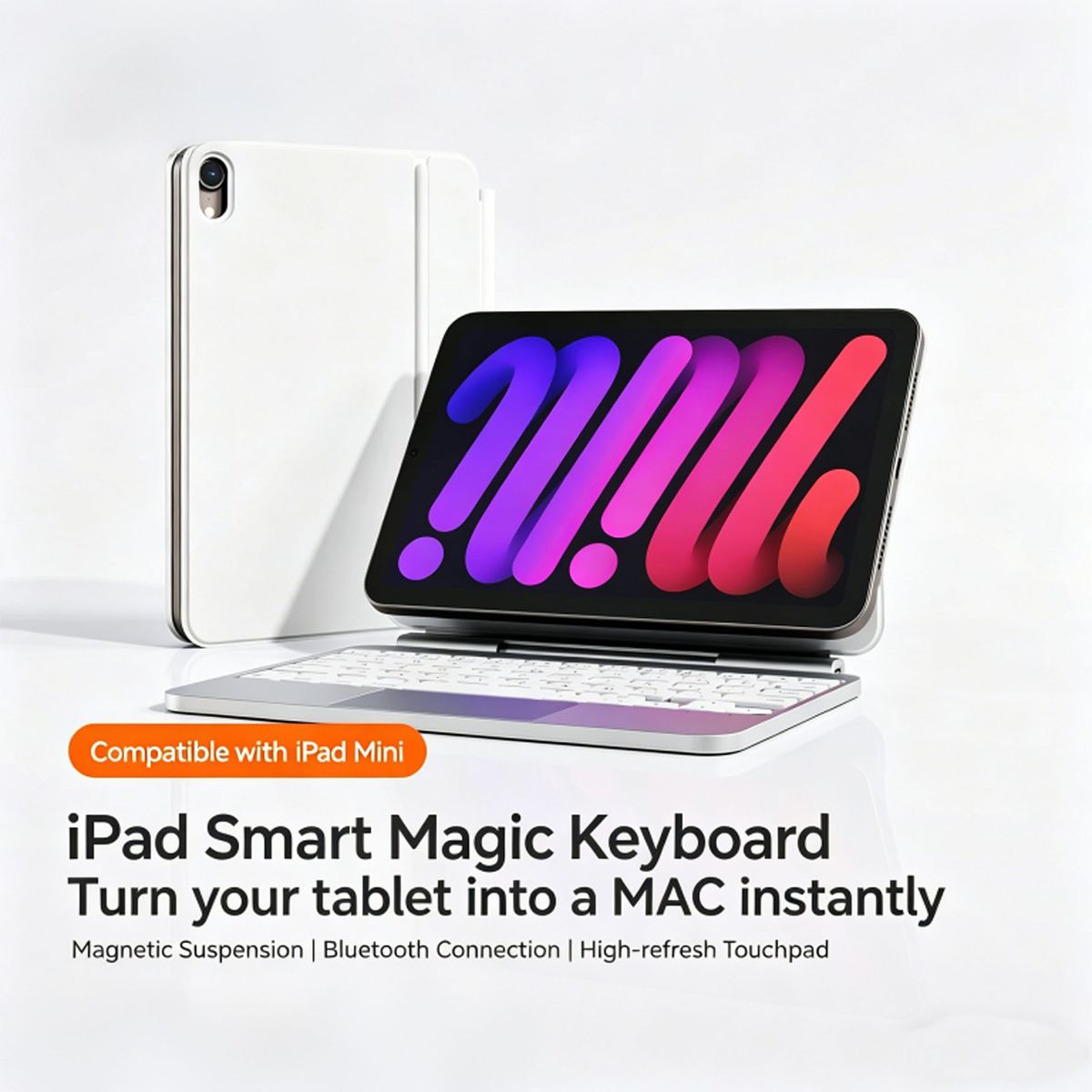 CORRERREY - Aplicación del iPad mini 7 / 6 protección de teclado de control inteligente absorción magnética
