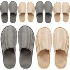 KUANGYE - Pantuflas Antideslizantes para Hombre y Mujer Uso Interior Baño Hotel, Reutilizables Pack 6 Unidades