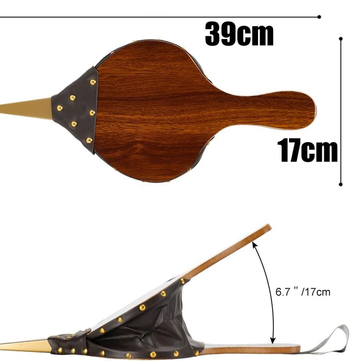 KUANGYE - Fuelle Soplador de Madera para Chimenea y Parrilla BBQ, Boquilla Metálica para Camping Exterior
