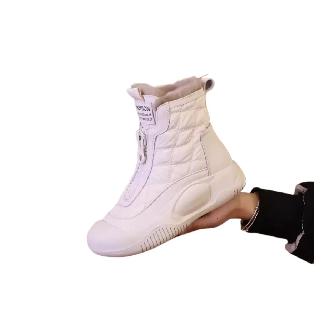 TIOZONEY - Botas de nieve largas de chiporro para mujer.
