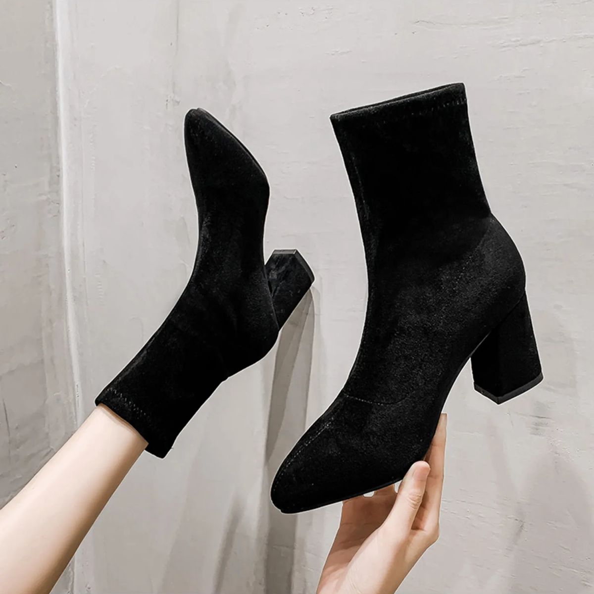 TIOZONEY - Botas Mujer  - Negro.