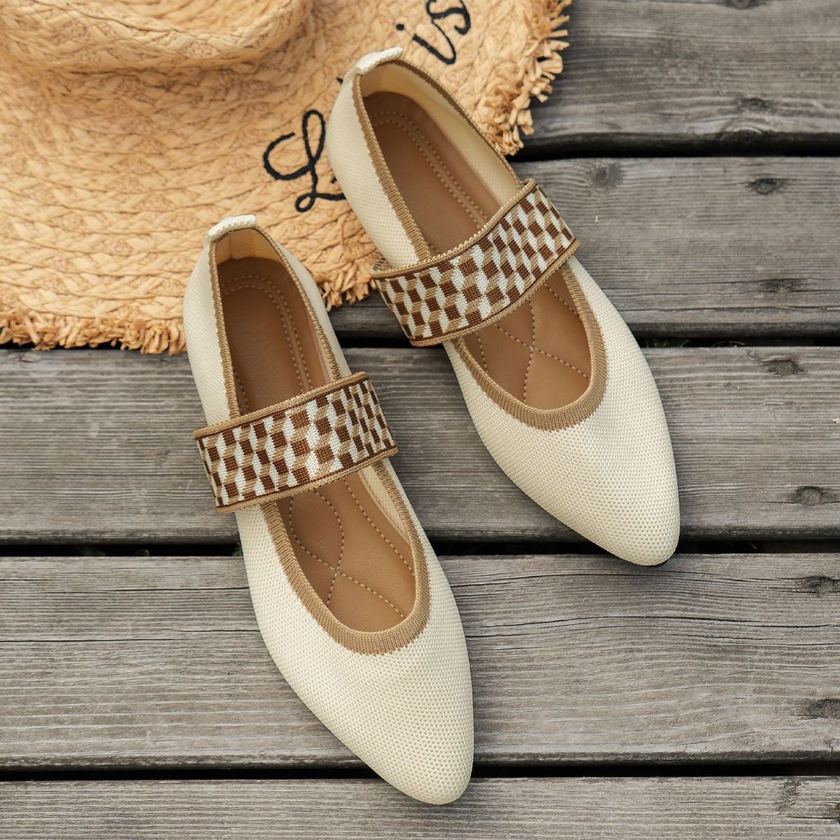 TIOZONEY - Sandalia Mujer -Beige