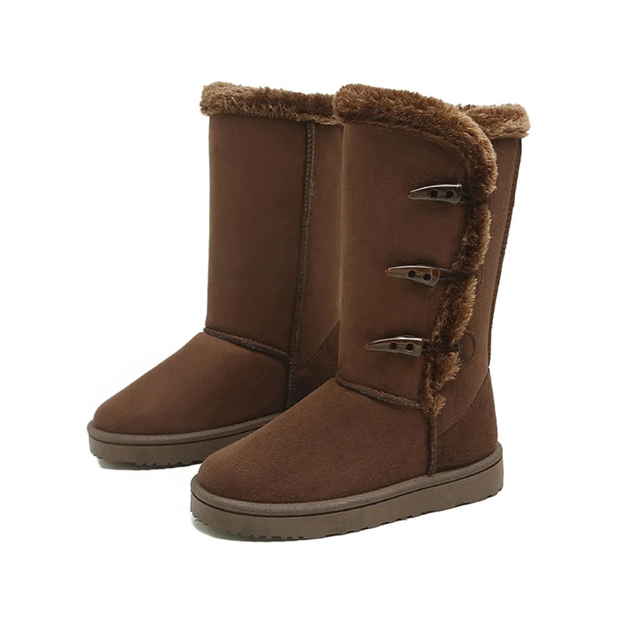 TIOZONEY - Botas Forradas Por Dentro En Chiporro Altas