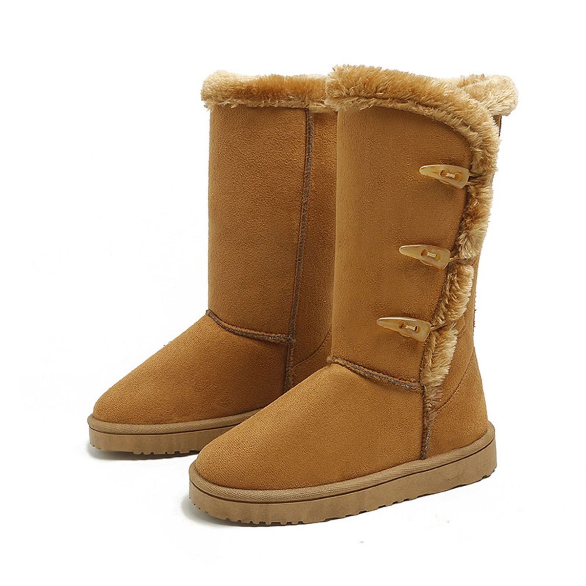 TIOZONEY - Botas Forradas Por Dentro En Chiporro Altas