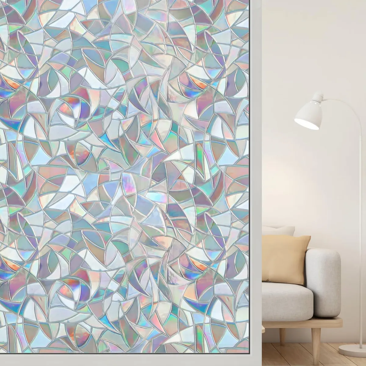 KUANGYE - Film Privacidad Vidrio Vinilo Cocina Decora Ventanas Vitral 30cm×300cm