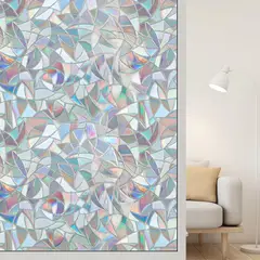 KUANGYE - Film Privacidad Vidrio Vinilo Cocina Decora Ventanas Vitral 30cm×300cm