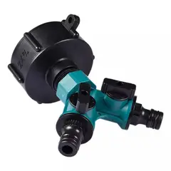 GENERICO - Adaptador Ibc O Bidon S60x6 He 3 / 4 + Conector Doble