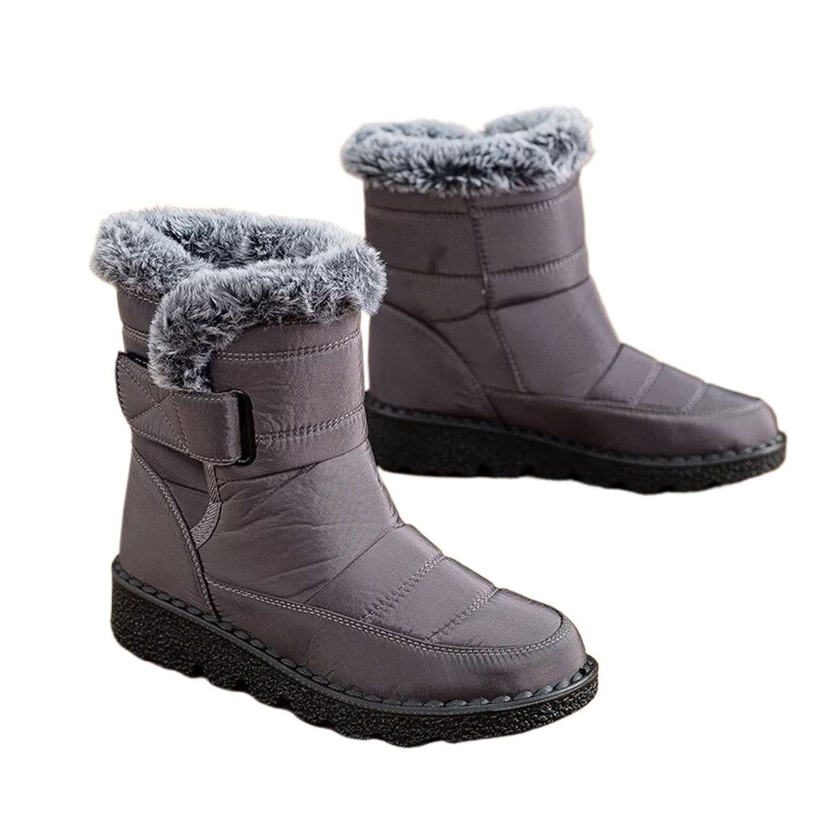 TIOZONEY - Botas de algodón de nieve cálidas e impermeables para Mujer
