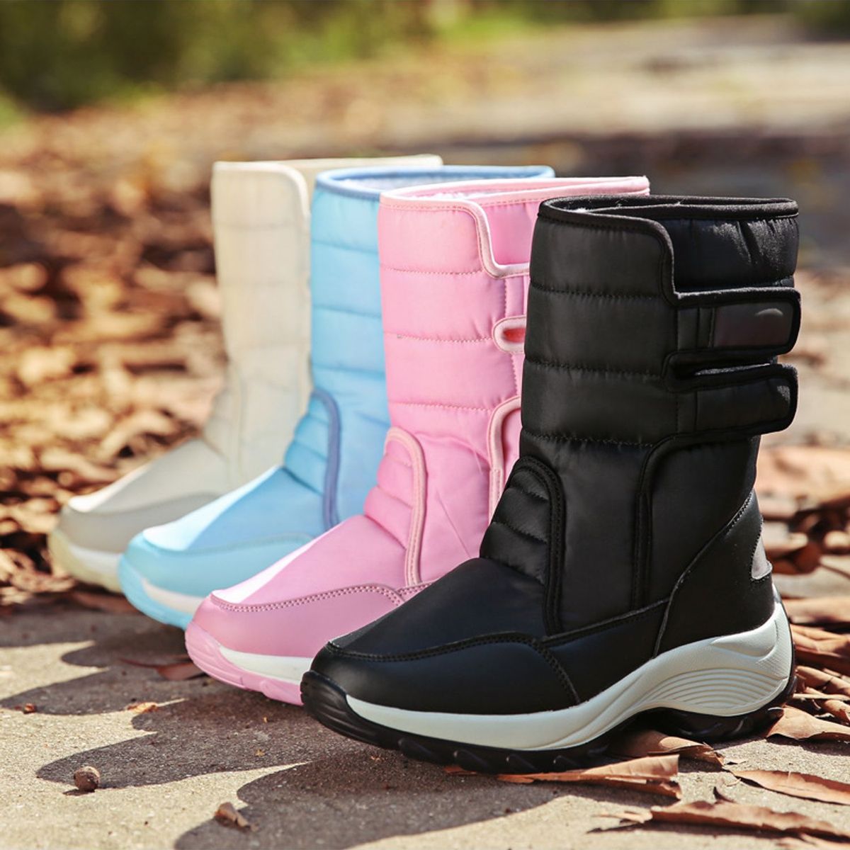 TIOZONEY - Botas Nieve y Lluvia Impermeables Forradas Por Dentro En Chiporro