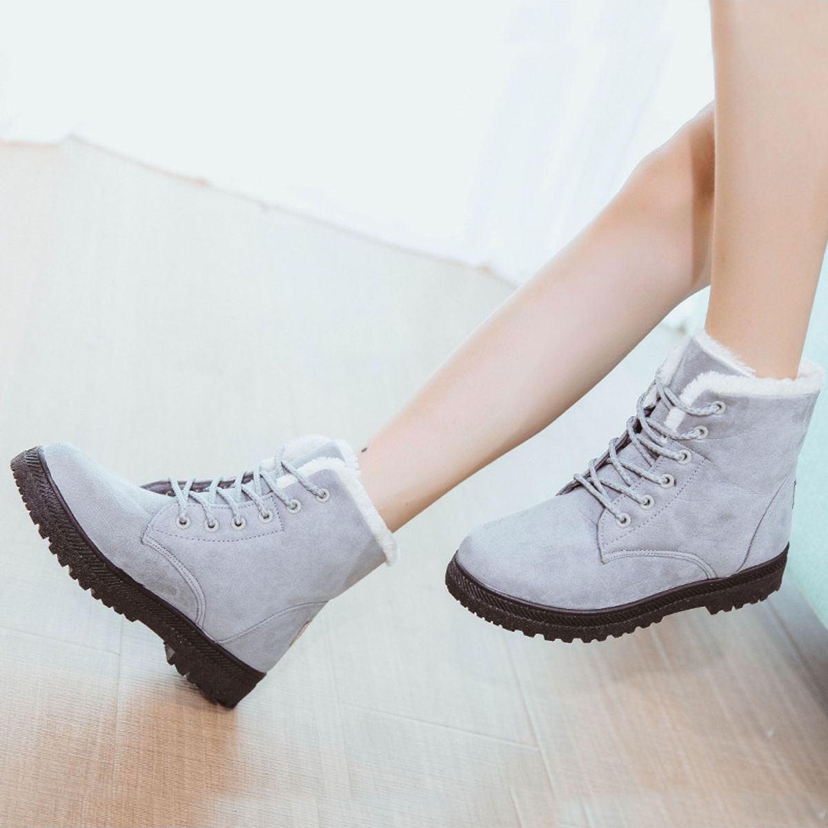 TIOZONEY - Botas altas de chiporro para mujer