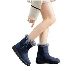 TIOZONEY - Botas de algodón de nieve cálidas e impermeables para Mujer