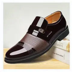 TIOZONEY - Zapatos de PU para hombre-Negro.