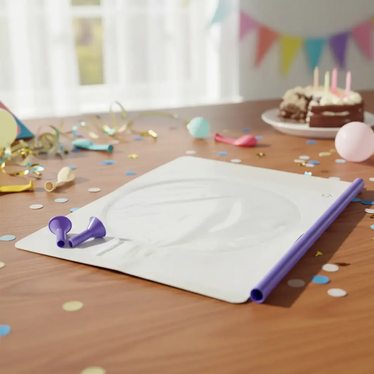 NEON - Globos Imprimibles Inkjet Morado A4 X 5 Unidades