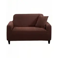 GENERICO - CUBIERTA DE SILLON REVESTIMIENTO ELASTICO 3 CUERPOS CUADRUPLE COLOR CAFÉ