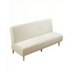 GENERICO - CUBIERTA DE SILLON REVESTIMIENTO ELASTICO FUTON CUADRILLE COLOR BLANCO
