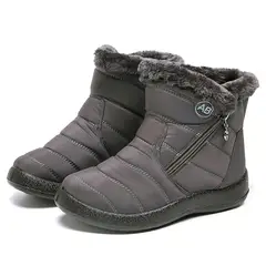 TIOZONEY - Botas Impermeables Por Dentro Forradas Con Chiporro - Gris.