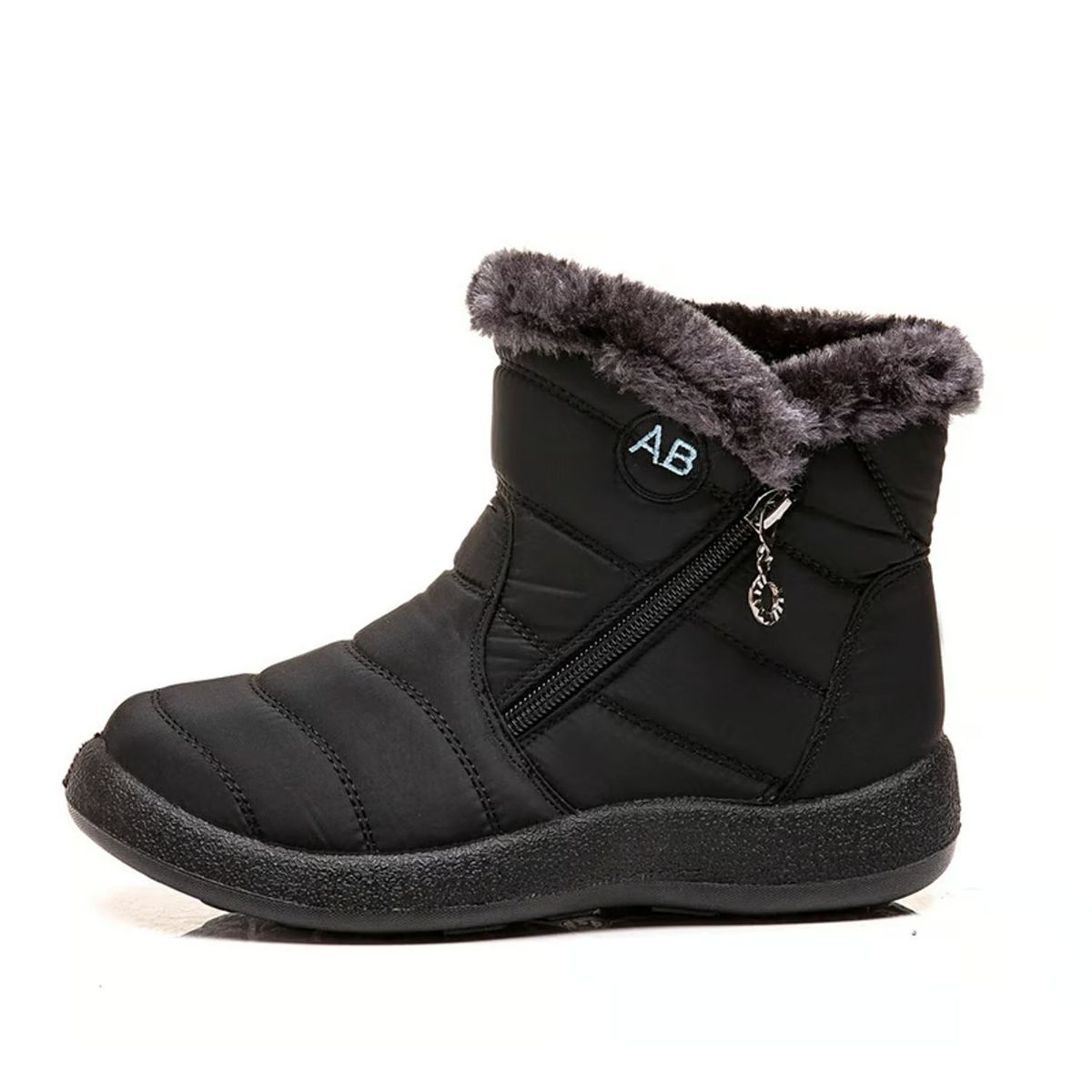 TIOZONEY - Botas Impermeables Por Dentro Forradas Con Chiporro - Negro