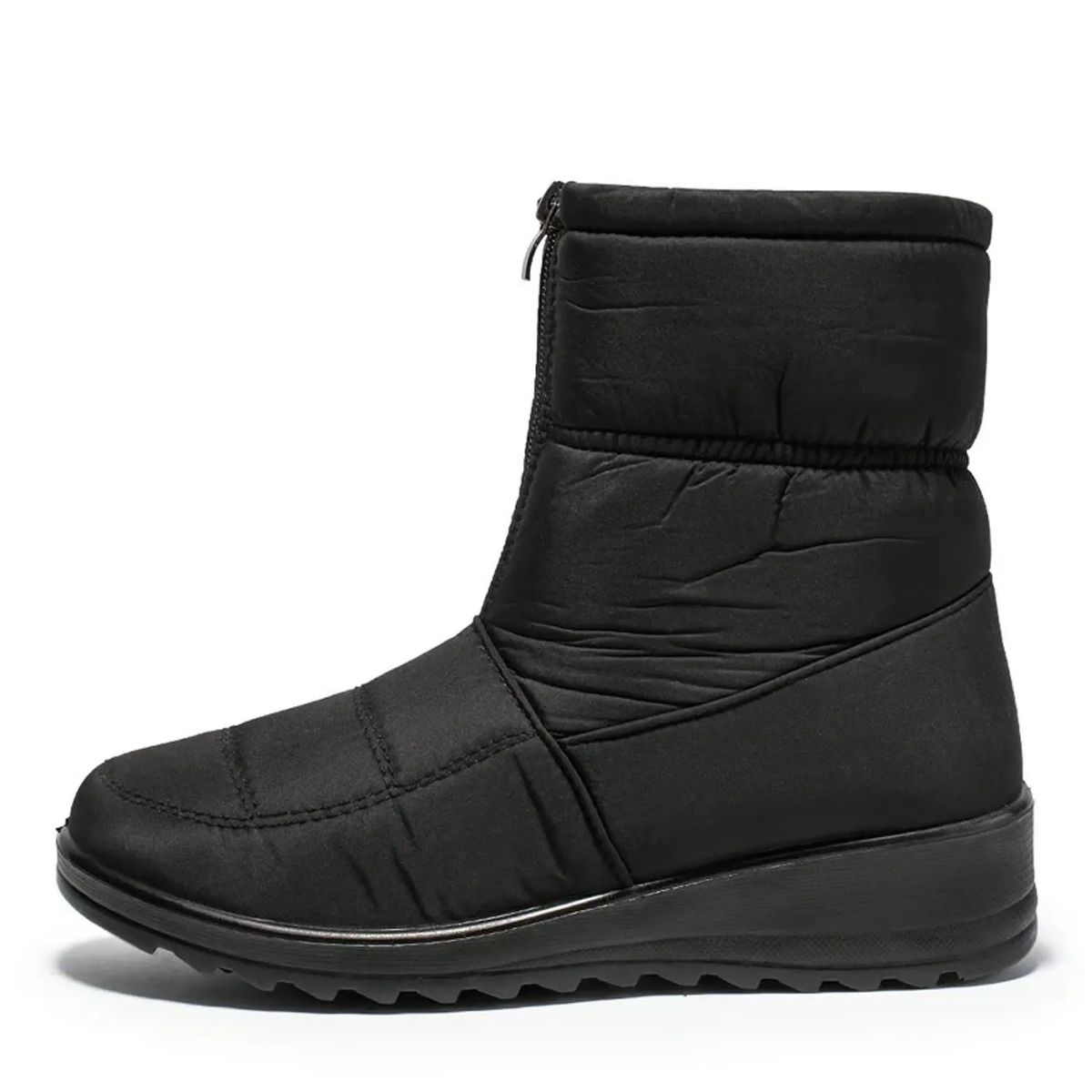 TIOZONEY - Botas de nieve impermeables para mujer Negro