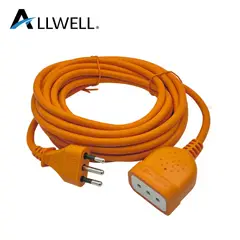 LEXO - CABLE ALARGADOR SIMPLE EXTENSION CERTIFICADO 10M 2P+T 10A NARANJO