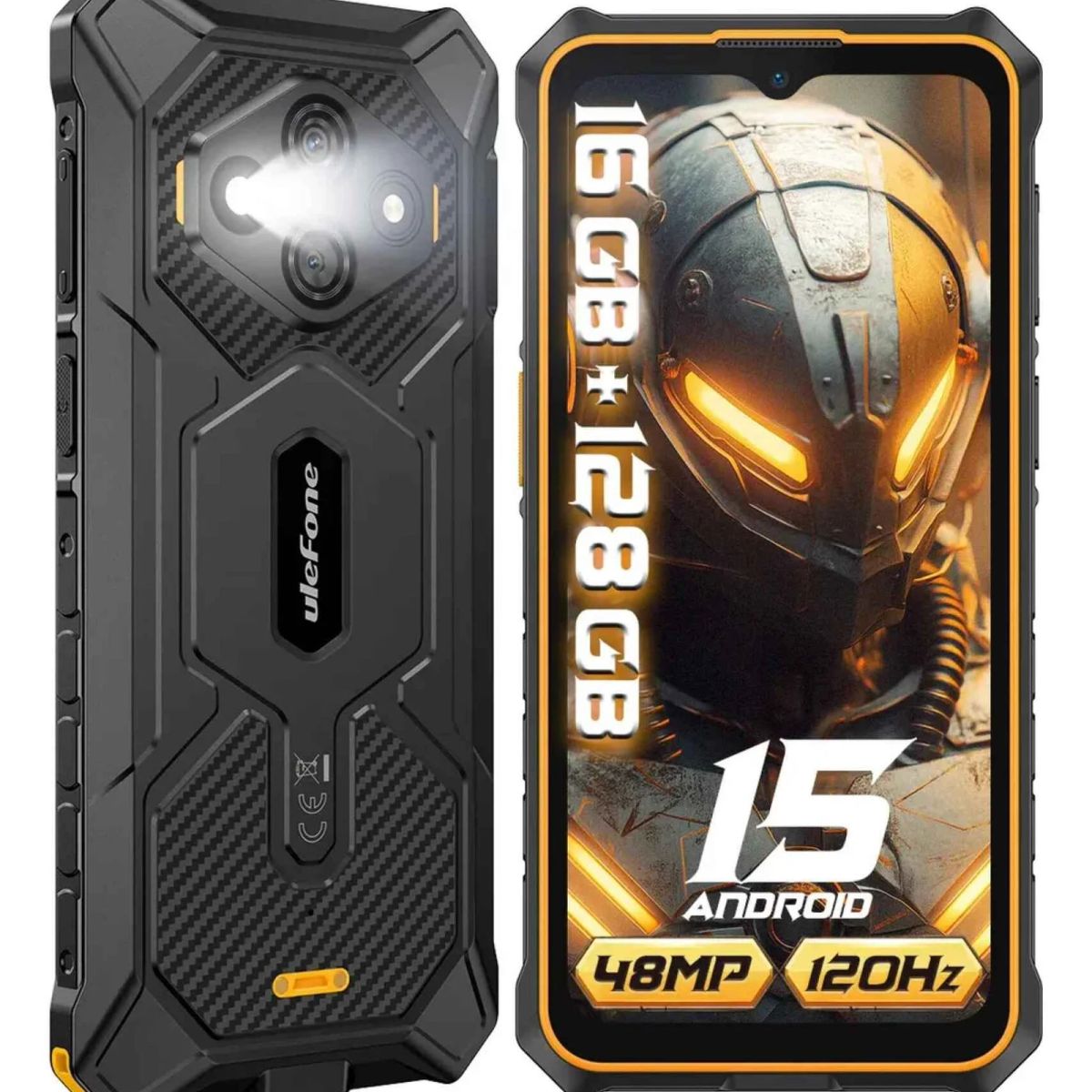 ULEFONE - Ulefone RugKing 3 Pro Rugerizado 120Hz Android 15 128GB IA Ultra Resistente Golpes Agua Polvo Potente y Fluido