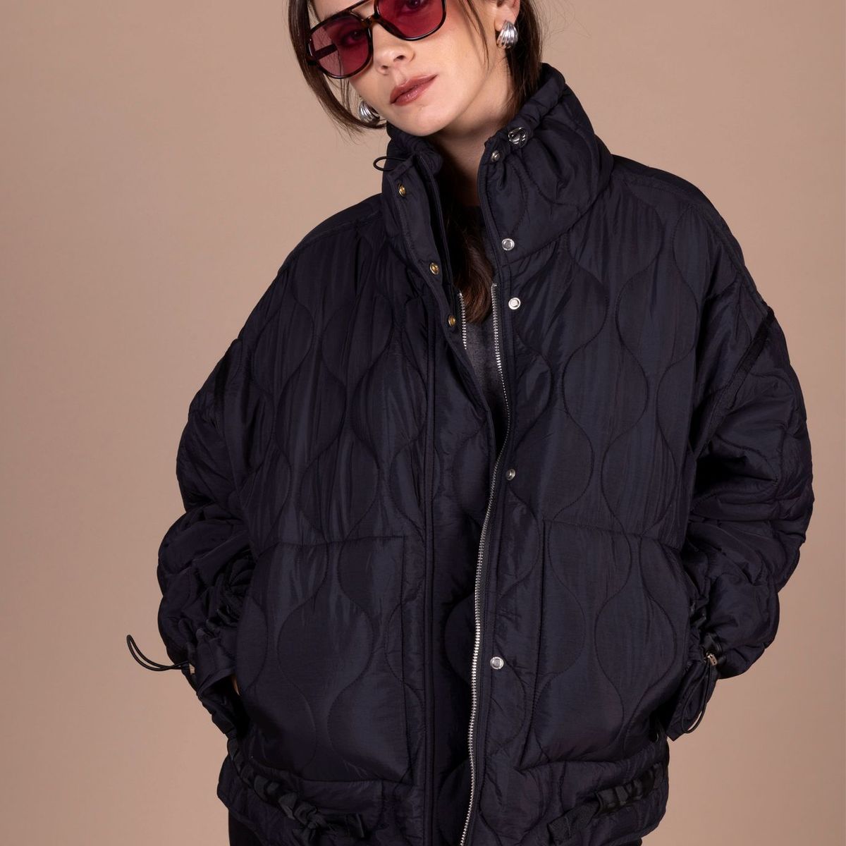 EFESIS - Parka Regular Manga Larga Mujer