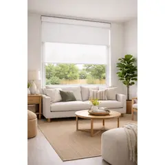 CLEMS - Cortina Roller Doble Blackout / Sunscreen Blanco 075X160