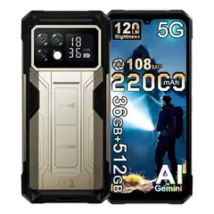 DOOGEE - S200 Max 5G Rugerizado 22000mAh 36GB RAM 512GB Pantalla Trasera Batería Bestial Dura Días