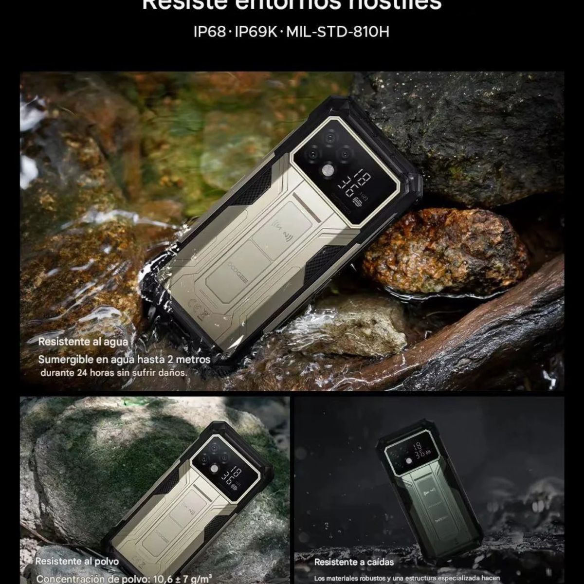 DOOGEE - DOOGEE S200 Max 5G Rugerizado 22000mAh 36GB RAM 512GB Pantalla Trasera Batería Bestial Dura Días