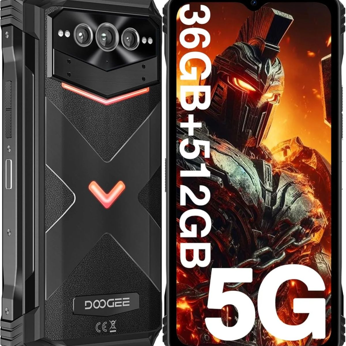 DOOGEE - DOOGEE V Max Plus 5G Rugerizado 22000mAh 36GB RAM 512GB Batería Monstruo Dura Días Uso Extremo