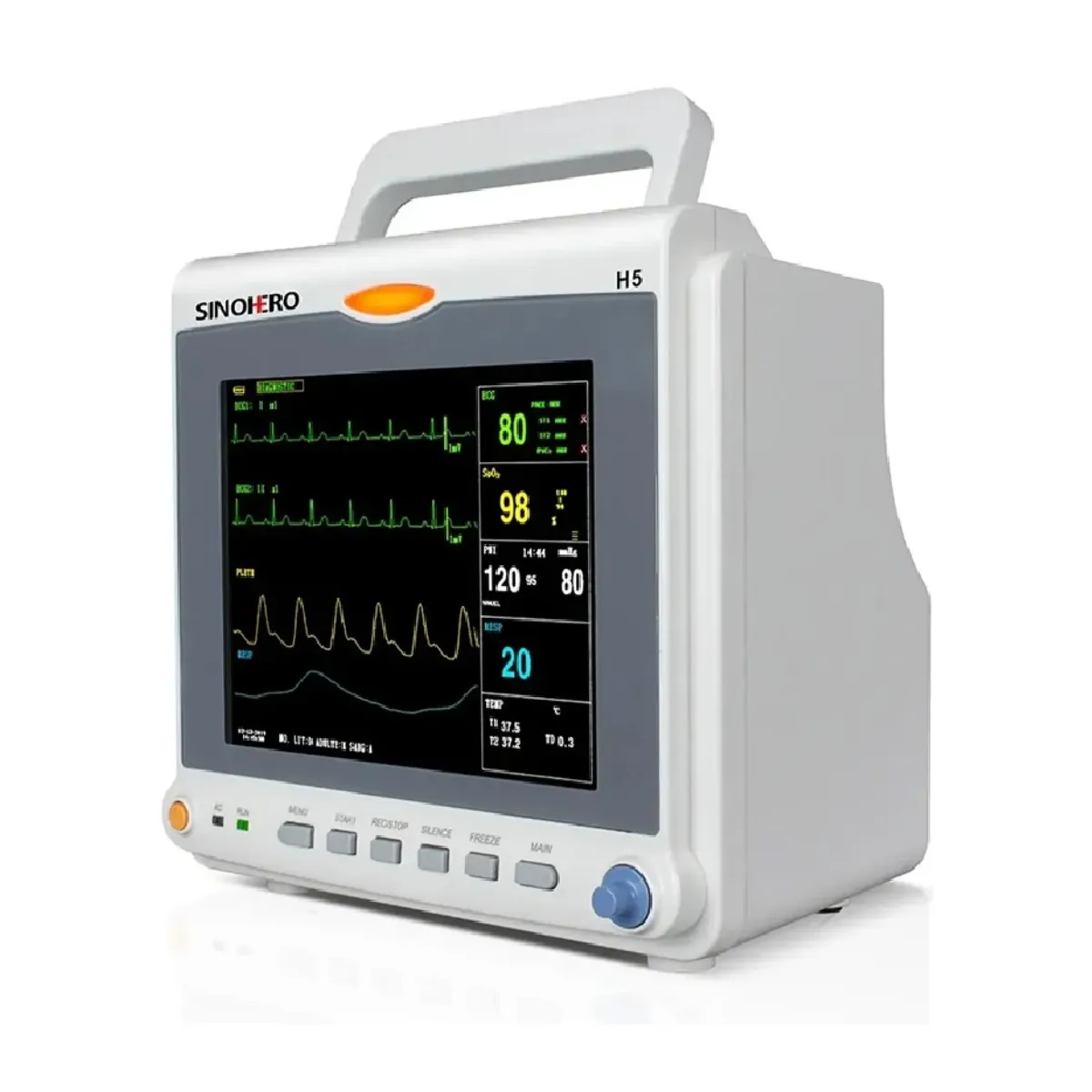 SINOHERO - Monitor Multiparámetro Sinohero H8 12.1” TFT ECG SpO2 NIBP Adulto Pediátrico Neonatal