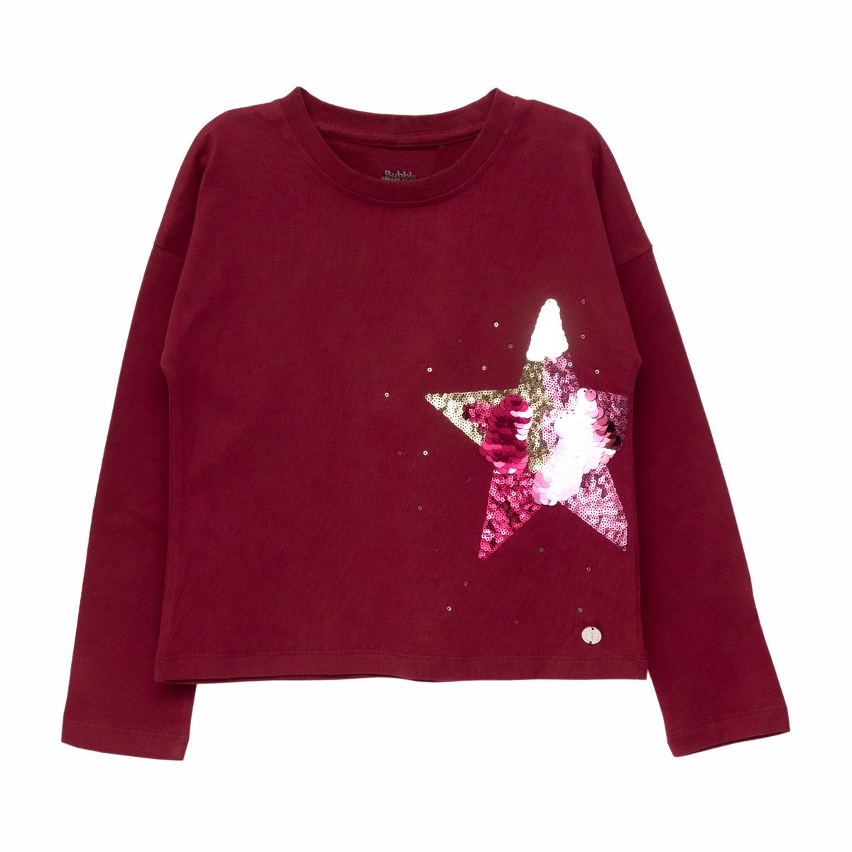 BUBBLE GUMMERS - Polera Niña Bubblegummers Nata 2 Burdeo