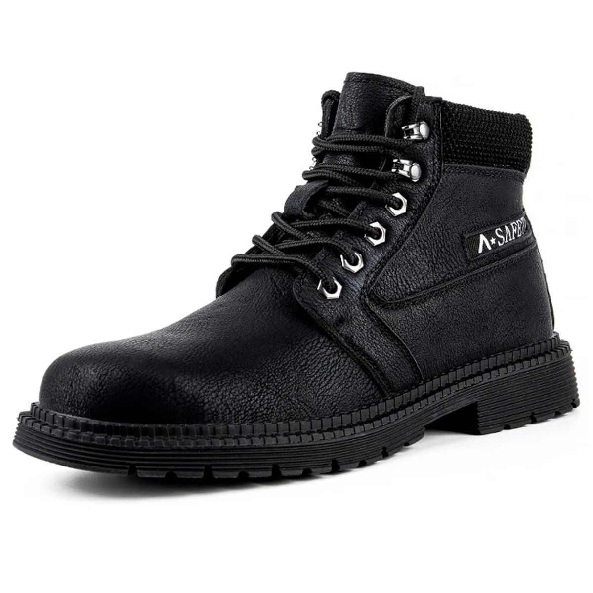 TIOZONEY - Bototos de seguridad PU sintético Hombre - Negro