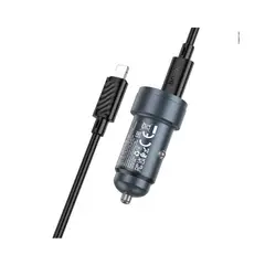 HOCO - Cargador De Auto Z57a Doble Puerto Usb-c Cable Para Lightning