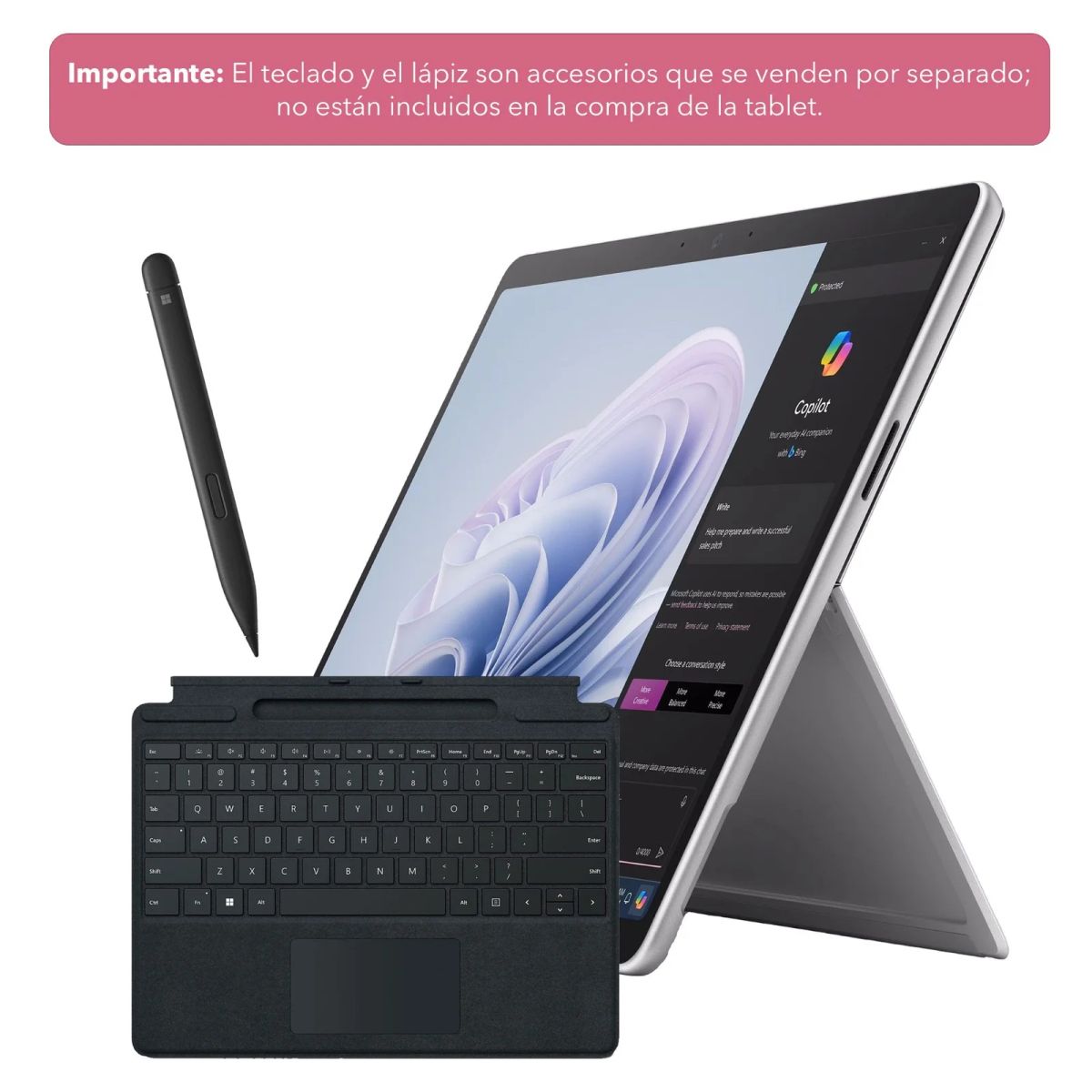 MICROSOFT - Microsoft Surface Pro 10 - Intel Ultra 7 64GB RAM 1TB SSD Tablet Profesional 2 en 1 Alto Rendimiento Ideal Trabajo Diseño Oficina