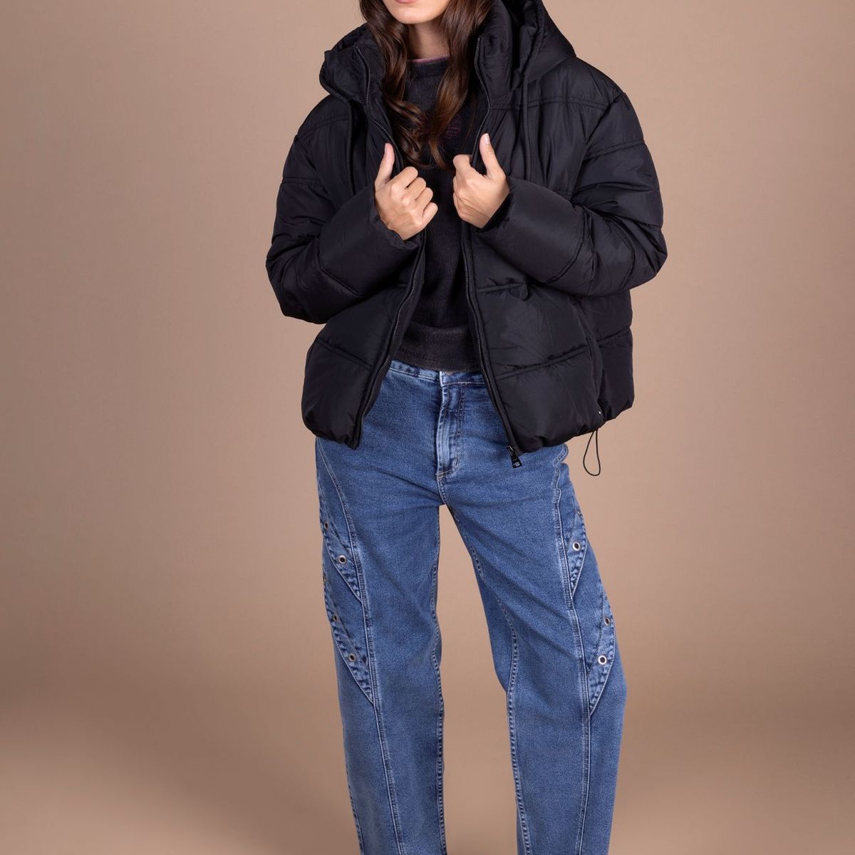 EFESIS - Parka Regular Puffer Manga Larga Mujer