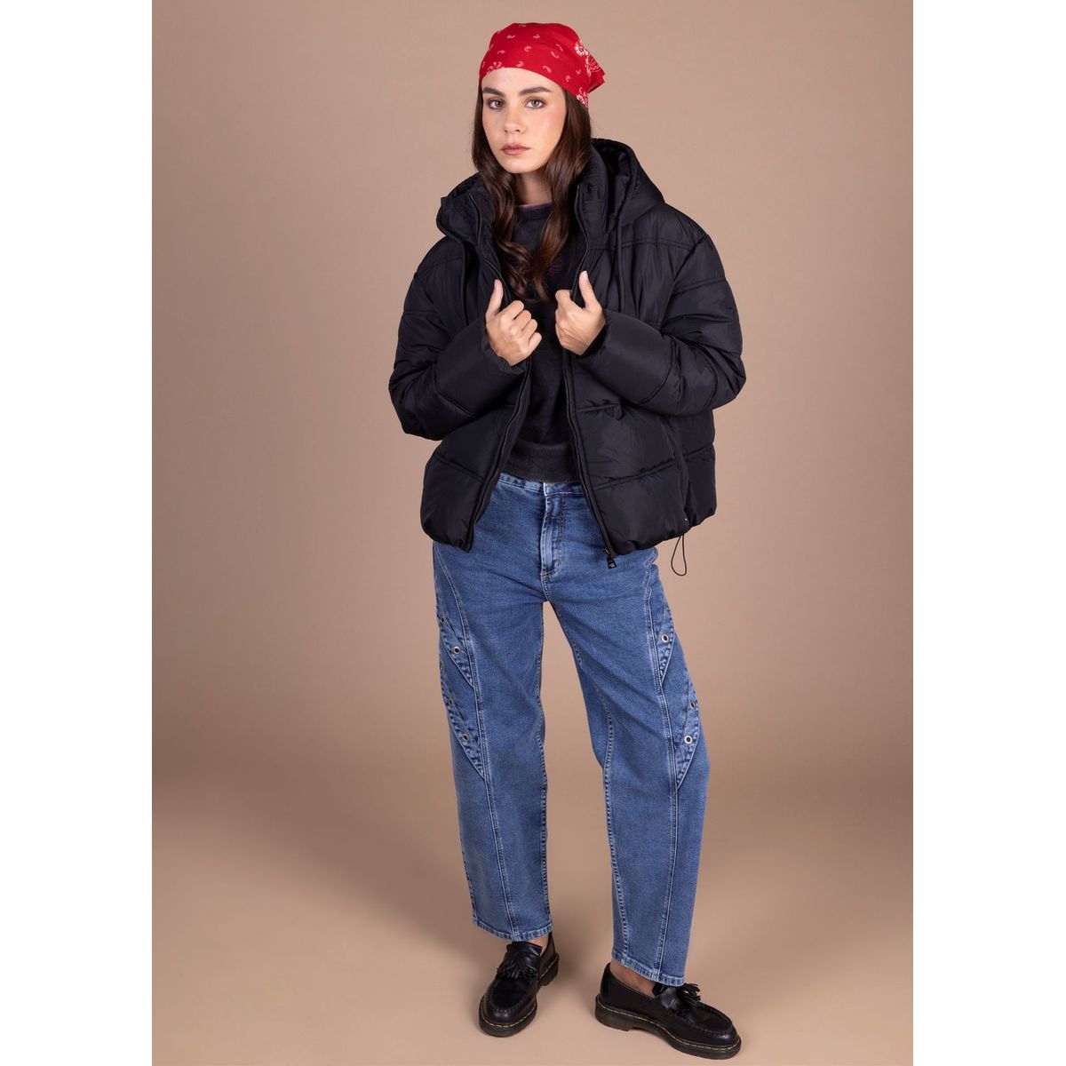 EFESIS - Parka Regular Puffer Manga Larga Mujer