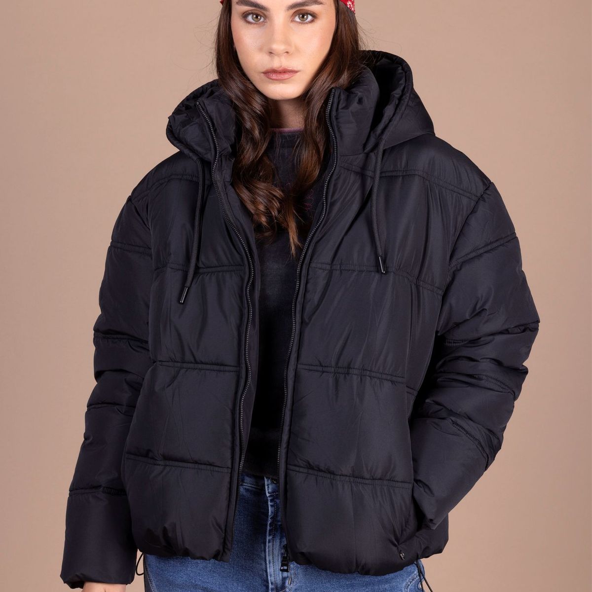 EFESIS - Parka Regular Puffer Manga Larga Mujer