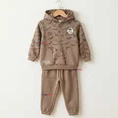 JUMP KIDS - Conjunto 2 Piezas Buzo Pantalón Y Polerón Con Capucha Dinosaurios Niño