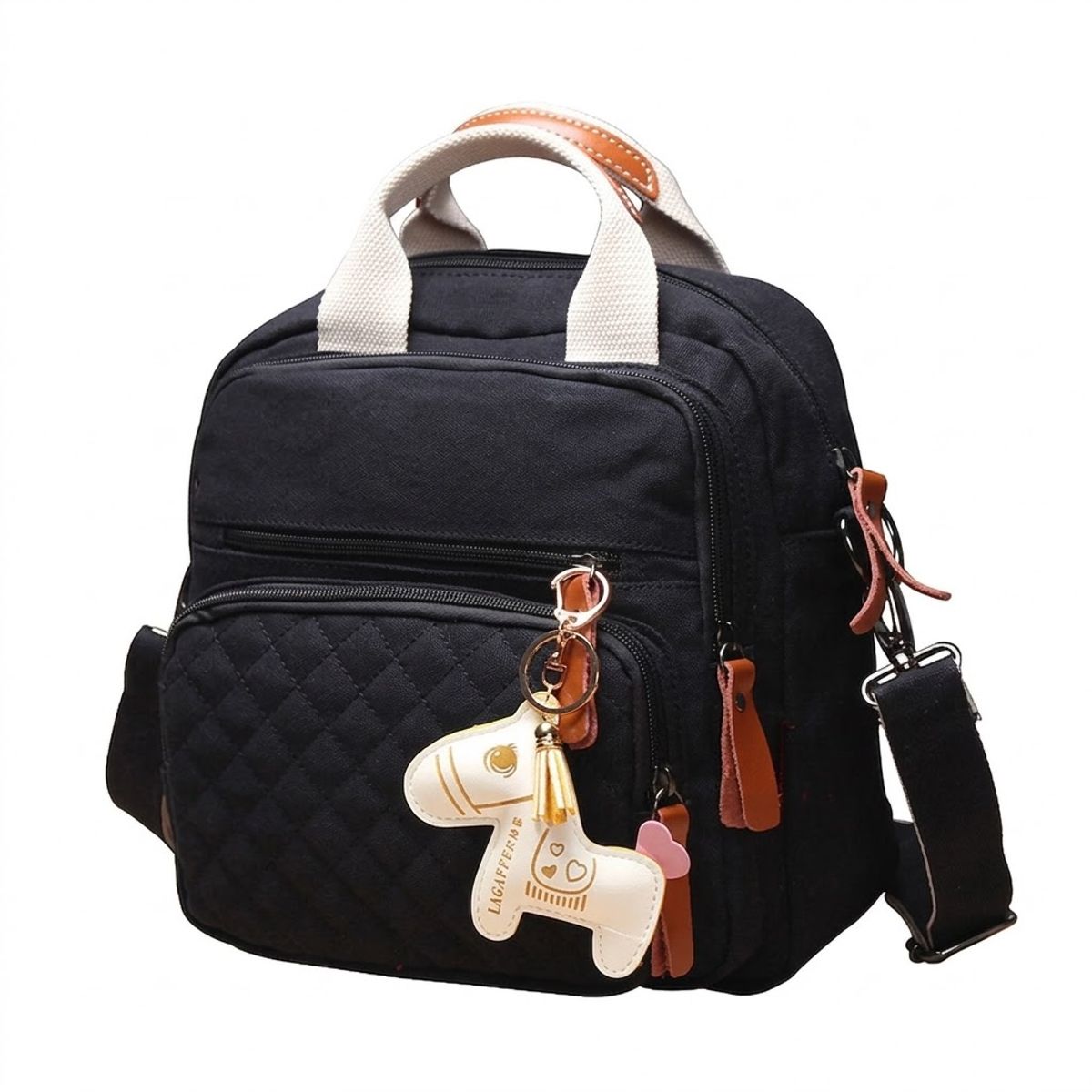 GENERICO - Bolsa Mochila Pañalera Multifuncional Bolsa Pequeña Maternal en Negro