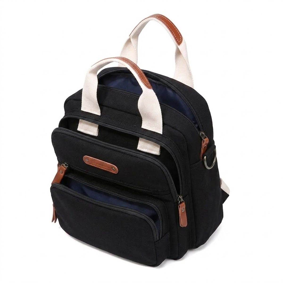 GENERICO - Bolsa Mochila Pañalera Multifuncional Bolsa Pequeña Maternal en Negro