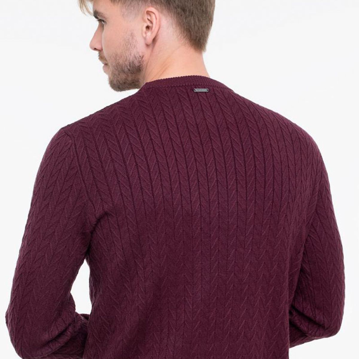 GUESS - Sweater Ls Cn Ivan Chevron Morado