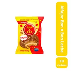 ARCOR - Pack de 10 Alfajor Bon o Bon Leche 40 grs