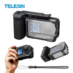 TELESIN - Kit Grip + Jaula Aluminio Empuñadura para DJI Osmo Action 6
