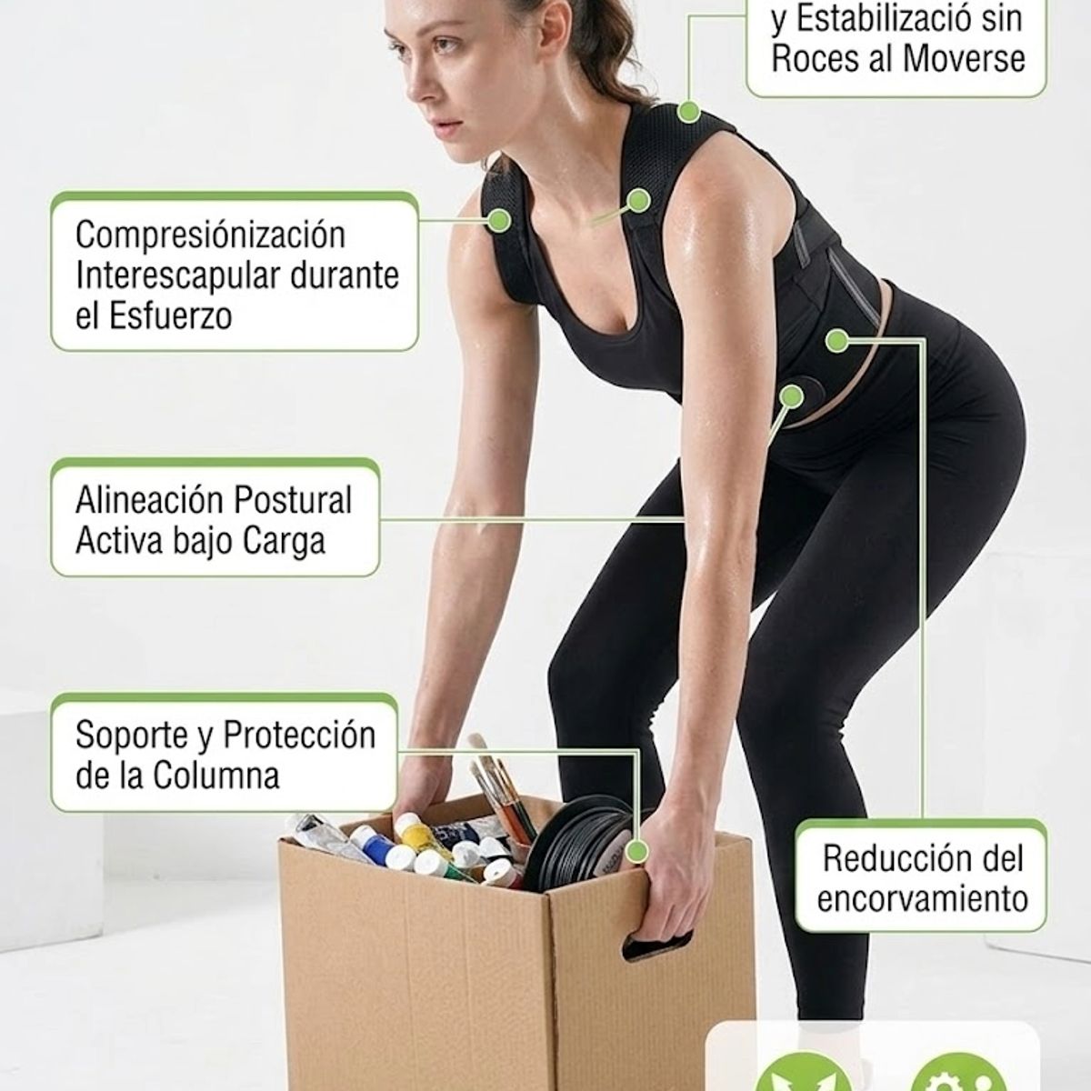 GENERICO - Corrector de Postura Profesional  Soporte Lumbar y Alineación (XXL)